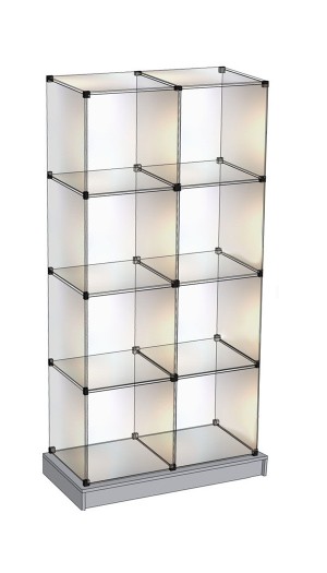 стеклянная горка витрина куб